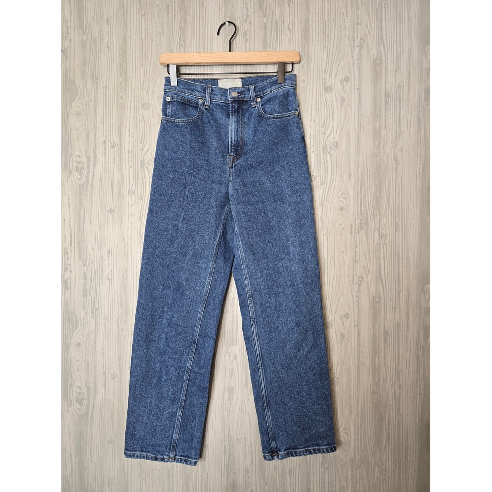 Everlane The Way-High Jean Womens 25 Regular High Rise Straight Leg Blue Denim